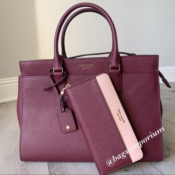 Kate Spade LG Leather Cameron Satchel Wallet Set - Picture 2 of 8